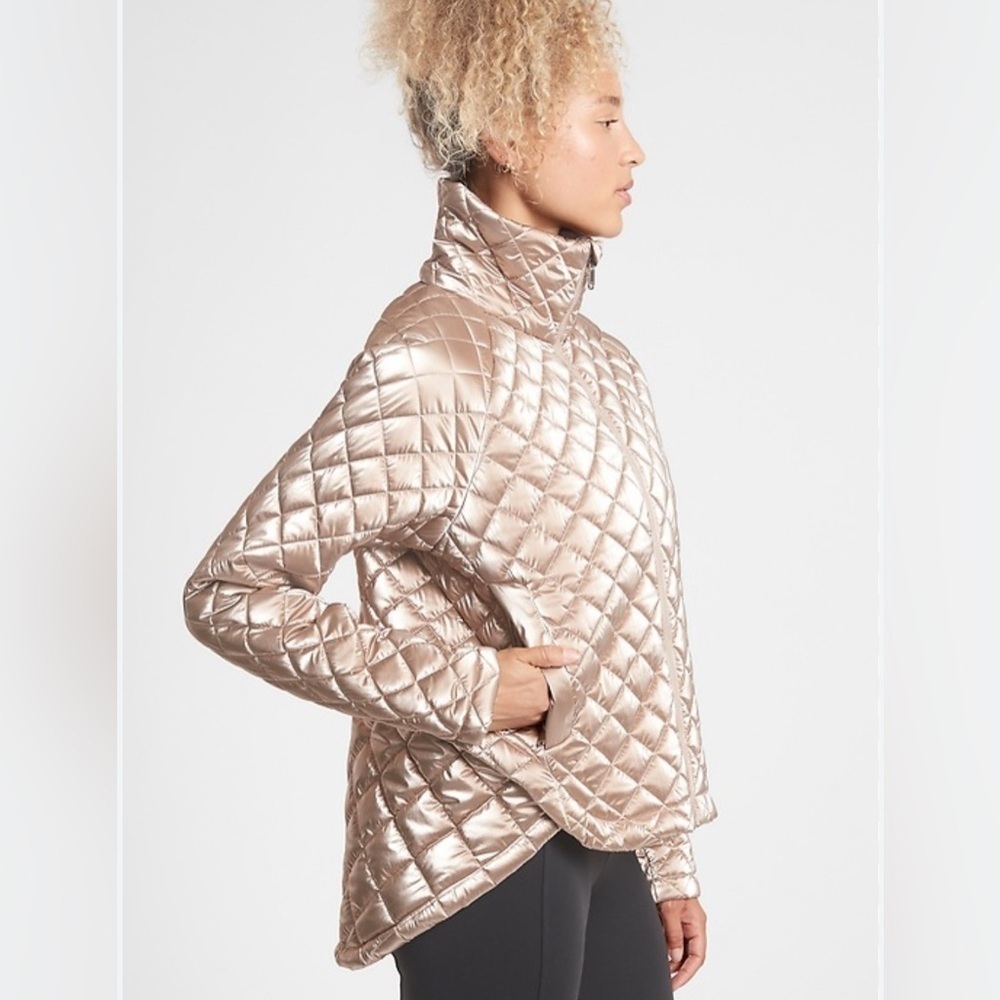 Whisper Featherless Metallic Jacket Champagne XS - Picture 8 of 9